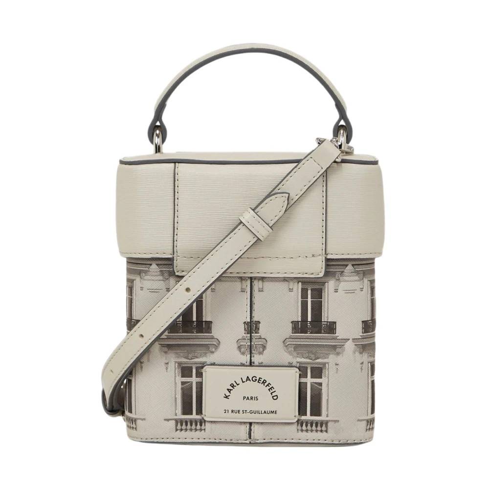 Karl Lagerfeld Rue St-Guillaume Maison Skuldertaske - Tasker - Dame - Beige - ONE SIZE - Uld