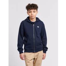 Lee Lee Blue Boys 100% Cotton Zip-Through Badge Hoodie