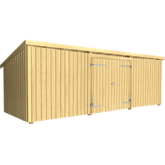 Plus Nordic Multi Havehus 14 m² 3 moduler m/dobbeltdør og lukket front