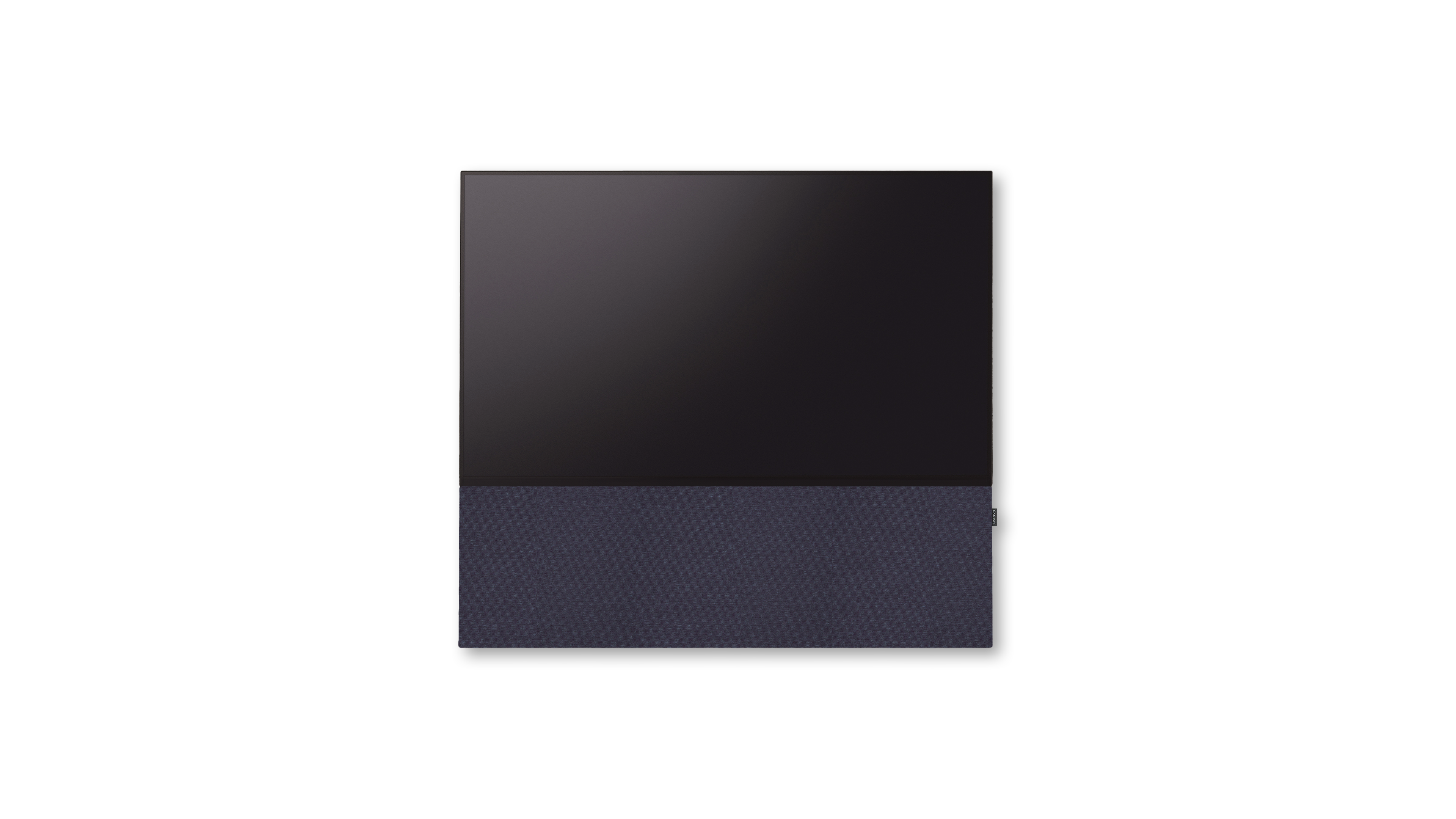 Canvas Soundbar med kvadrat højttaler stof "Dark Blue" - 75".