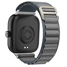 Osinaga Armband kompatibelt med Xiaomi Redmi Watch 4/Xiaomi Band 8 Pro, Sport Loop nylonarmband för Xiaomi Redmi Watch 4/Xiaomi Band 8 Pro, Blågrå