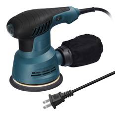 300W handhållen elektrisk excenterslip 5 tum 125 mm slipplatta Elektrisk slipmaskin Träbearbetning US Plug