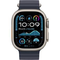 Apple Smartwatch Watch Ultra 2 GPS + Cellular 49mm Titanium Case Ocean Band Navy Blue (MX4D3)