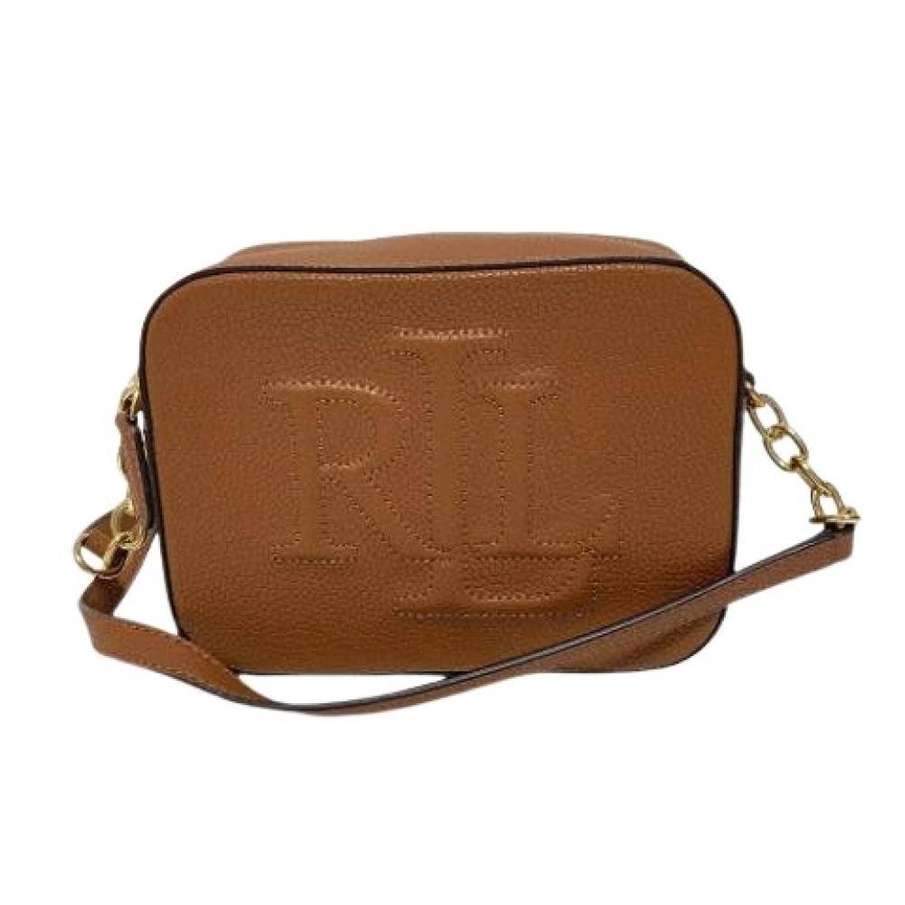 Ralph Lauren Pre-owned Pre-owned Hayes Læder Crossbody Taske - Vintage - Dame - Brun - ONE SIZE - Læder