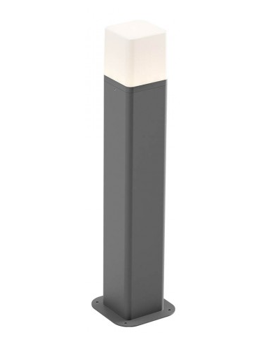 VOLT Bedlampe i aluminium og polycarbonat H50 cm 1 x 13W SMD LED - Mat grå