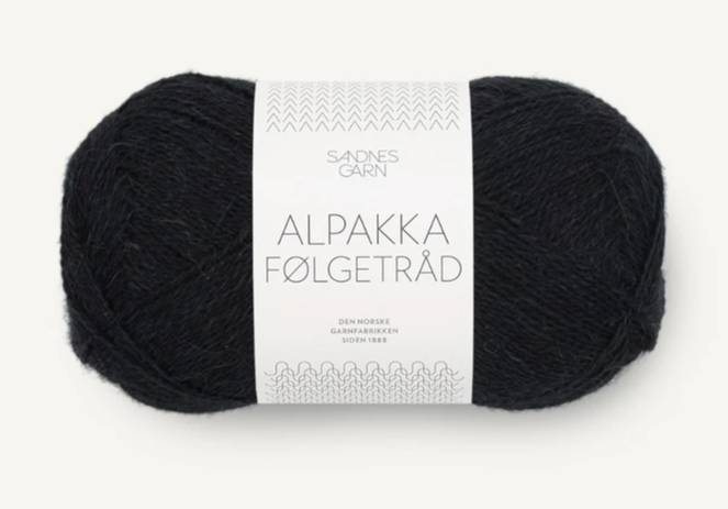 Alpakka Følgetråd Sort 1099