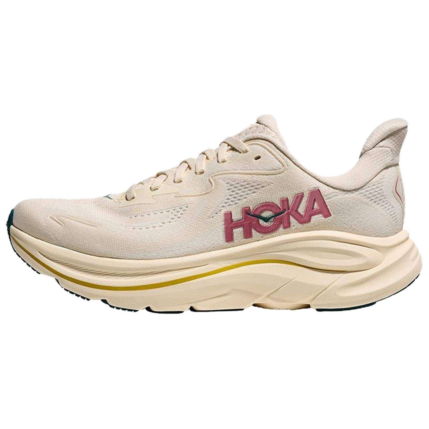 Hoka One One Clifton 10 Wide Bekväma Hållbara Halkfria Andningsbara Stödjande Löparskor Dam sneaker Ljusbrun 1162050-BHLB 38⅔