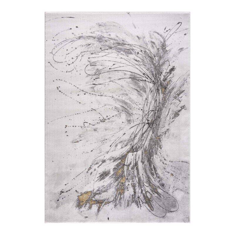 Designer Gold/Grå Tæppe 140x200 cm.