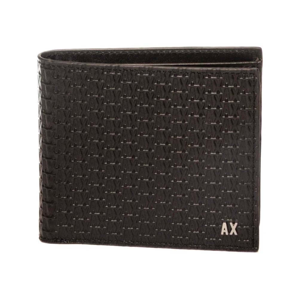 Armani Exchange Bifold-pung - Accessories - Herre - Sort - ONE SIZE - Læder