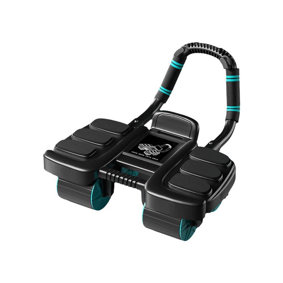 Ab Roller with Elbow Support,Rebound Ab Roller, Four Wheel Ab Roller Core Exercise, Home Gym,Abdominal Muscle Machine,B