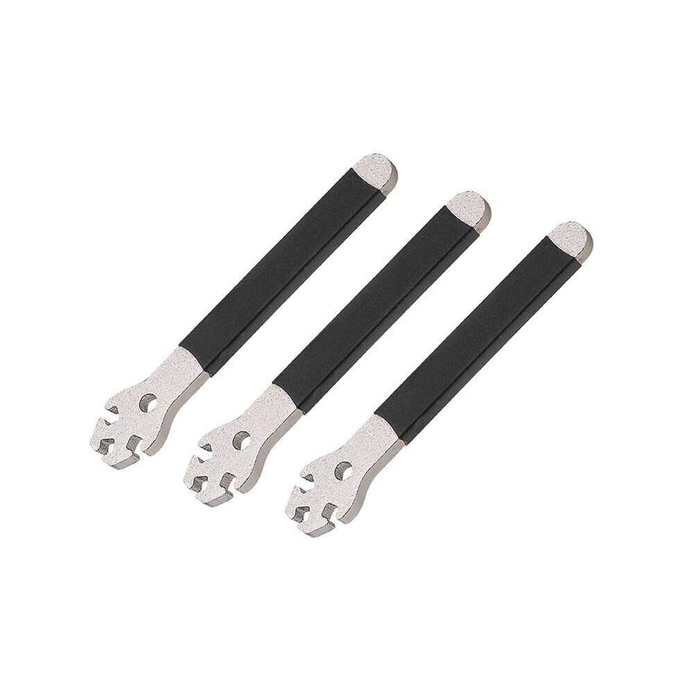 3Pcs Black Mountain Bike Spoke Wrench Adjustment Corrector Installation of Steel Spoke Cap Tool