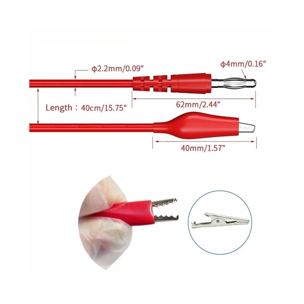 43Pcs Multimeter Test Lead Kit with 4MM Banana Plug, Alligator Clip, and Wire Piercing Probes