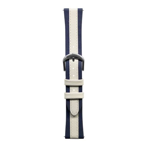Damarmband i PU-läder kompatibelt med Huawei Watch GT3/GT4/GT5/GT6, mjukt hudvänligt ersättningsarmband 18mm och 22mm, 22.5cm 1.8cm White + Blue 22 mm