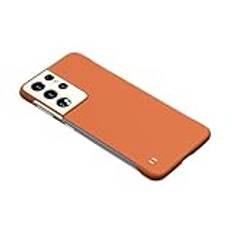 Candy Color Ramlöst matt fodral för Samsung Galaxy S22 S21 S20 Note20 Ultra S9 S10 Plus FE Slim Hard PC Stötsäker Bumper Cover, orange, För S20 FE (5G)