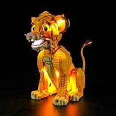 BRIKSMAX Lego Disney Simba lejonkungen LED-belysningssats – kompatibel med Lego 43247 modellbyggklossar – inkluderar inte Lego-setet