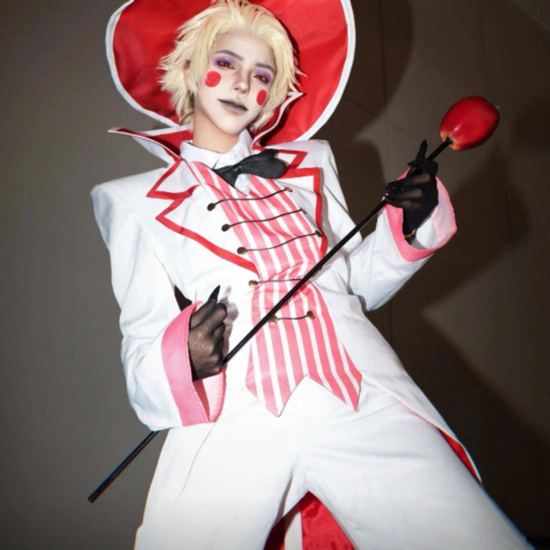 Hazbin Hotel Lucifer Morningstar Cosplay Kostym, Halloween Anime Full Rollspelsdräkt cm