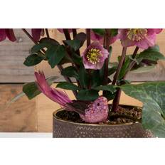 Deko fugl Rosa med glimmer