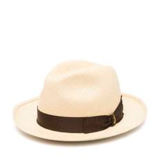 Borsalino, Accessoarer, Herr, 59 CM, Naturlig halmhatt med medium brätte - beige (59 CM)