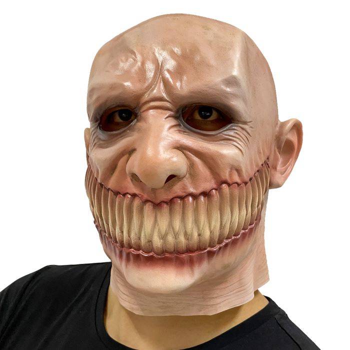 Halloween dæmonmaske med drabelige tænder – onesize.