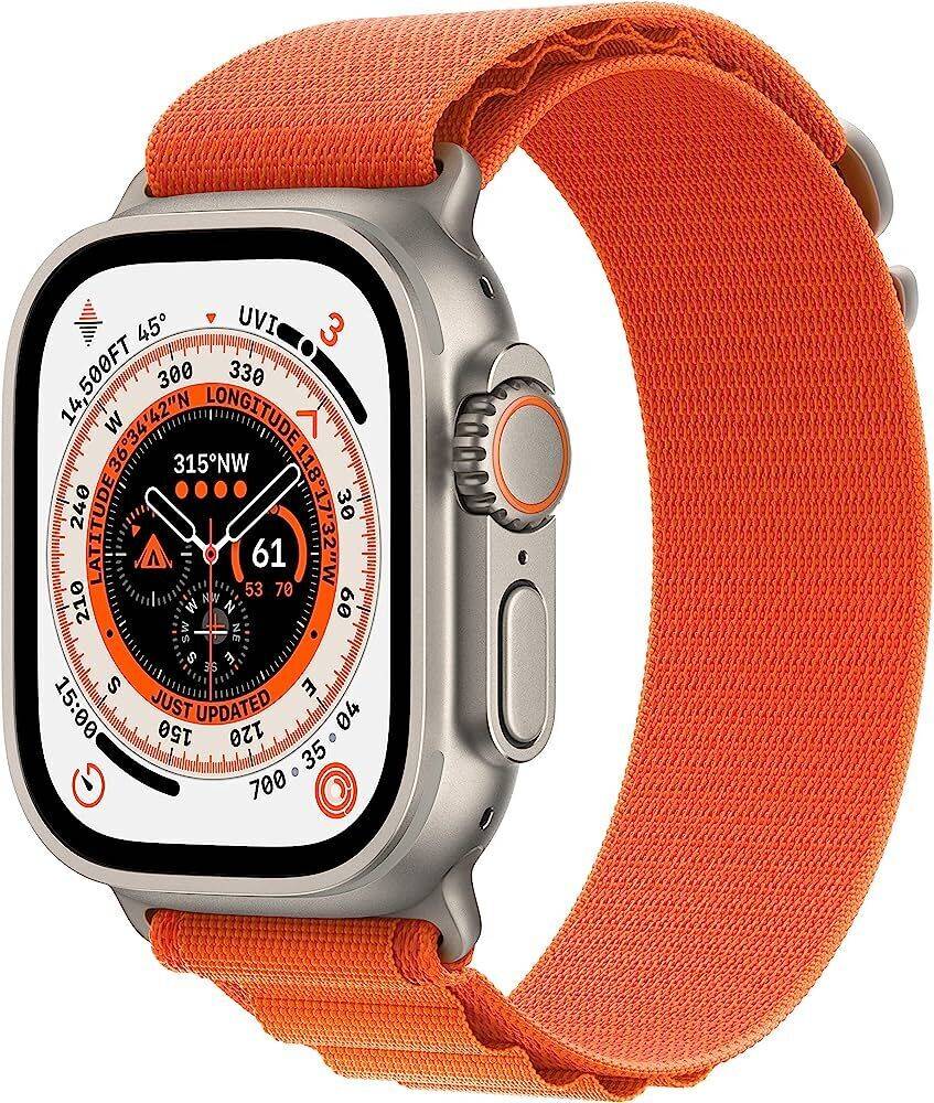 Apple Watch Ultra 2 (2023) | GPS + Cellular | sølv | Alpine Loop orange Medium