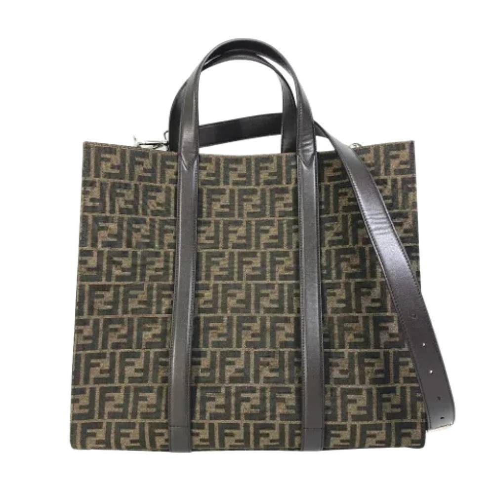 Fendi Vintage Pre-owned Canvas fendi-tasker - Vintage - Dame - Brun - ONE SIZE - Tyl