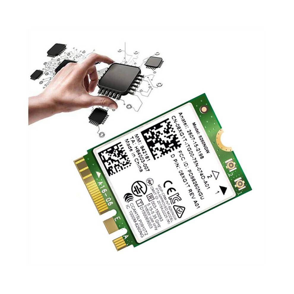 2PCS 8260 8260NGW WiFi Card+Antenna 2.4G/5Ghz 867M 4.2 NGFF M.2 WiFi Wireless Card Module for AC 8260