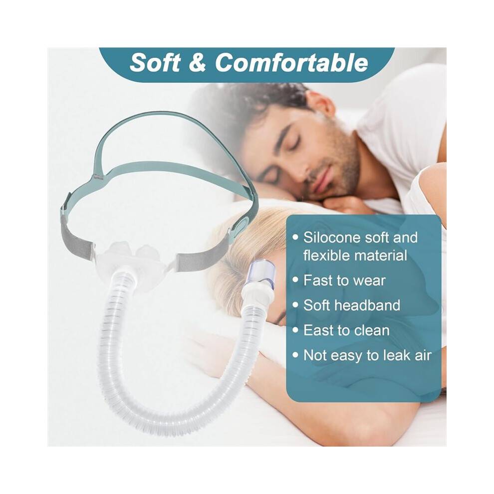 1 Set Suitable for Airfit P10/P40 Universal Nasal Mask, Air Cushion Holder with Nasal Cushion CPAP Mask Tube
