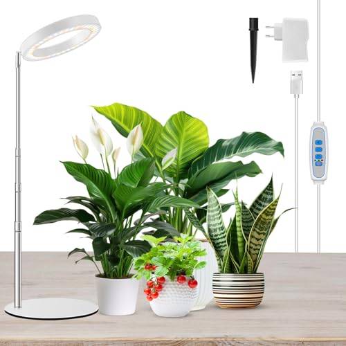 Kullsinss Pflanzenlampe led Vollspektrum für Zimmerpflanzen, 94 CM Höhenverstellbare Pflanzenlicht mit 80 LEDs, Zeitschaltuhr 6/12/16 Stunden, 3 Lichter Modi Grow Light für Tisch-oder Bodenpflanzen