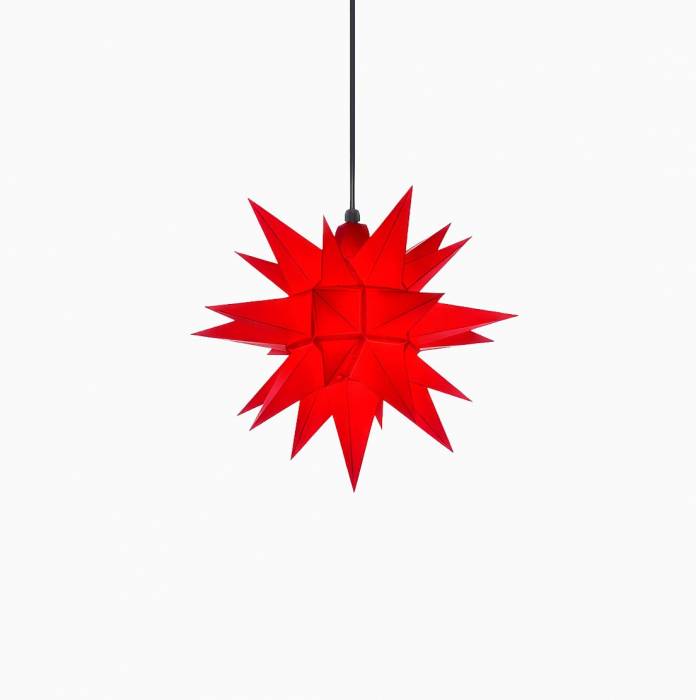 1 x Julstjärna Herrnhuter Ute Röd 40 cm