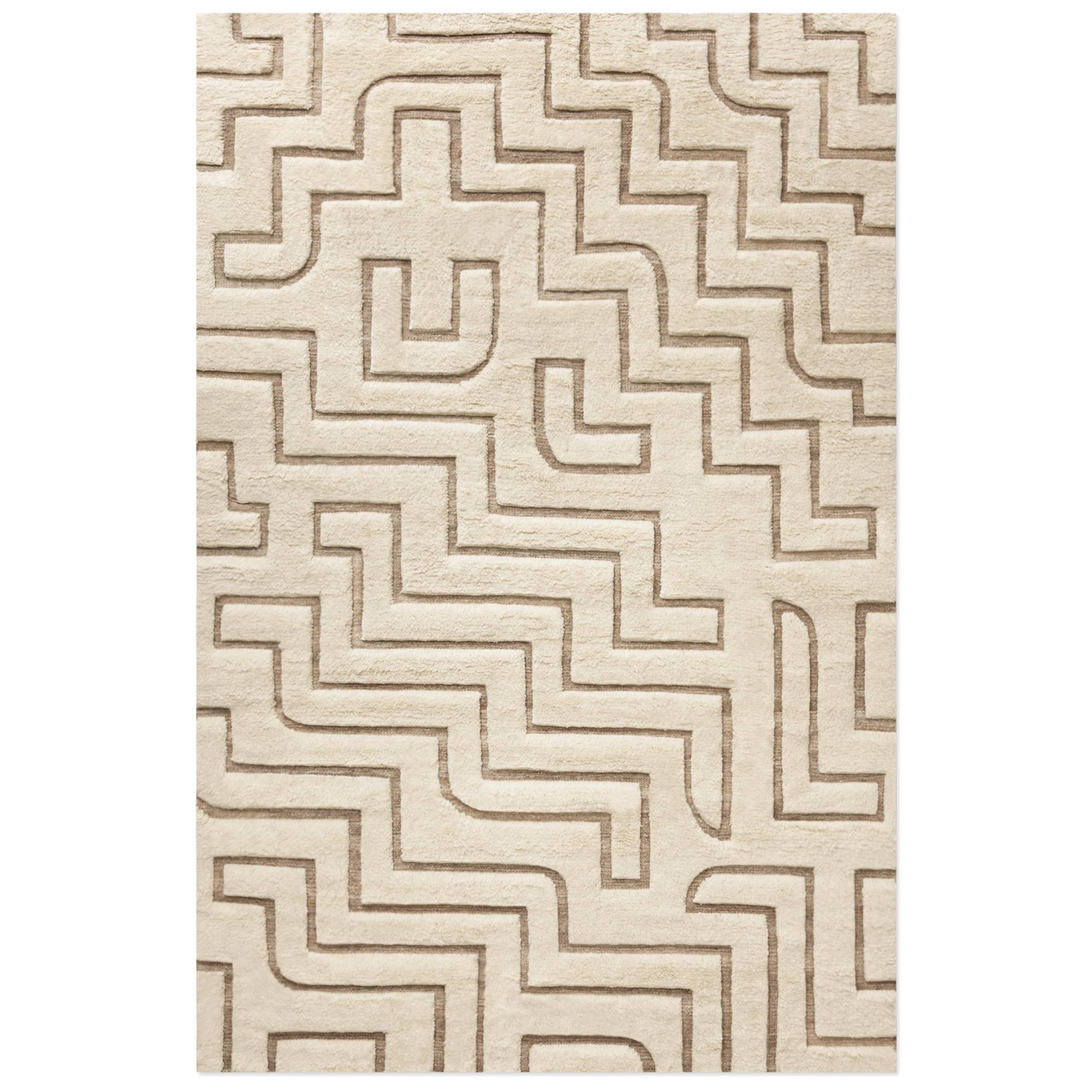 Nordic Knots - Boho 02 Shearling 200 x 300 cm - Mønstrede tæpper - Beige - Uld