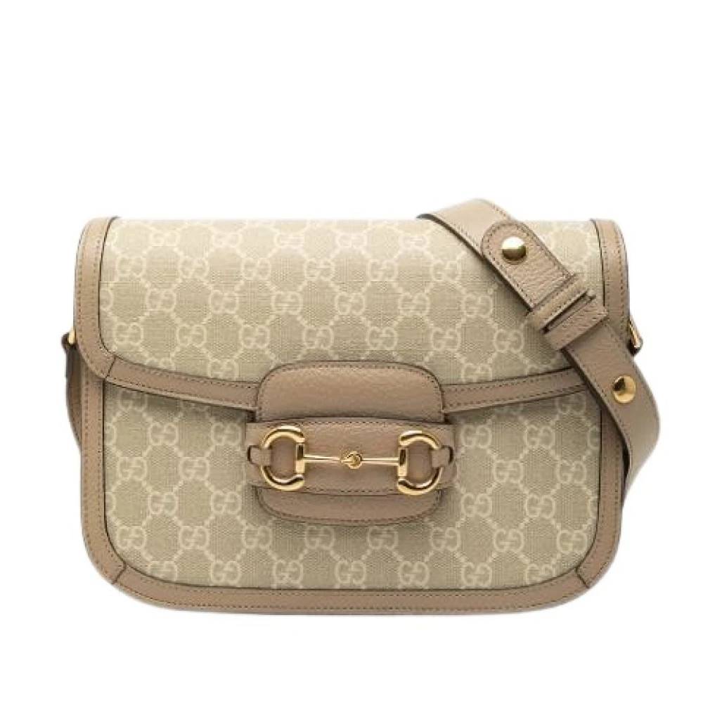 Gucci Vintage Pre-owned Vintage Skuldertaske - Vintage - Dame - Beige - ONE SIZE - Uld