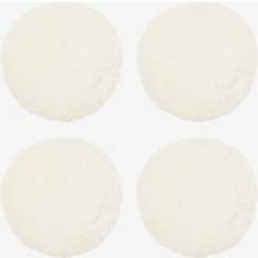 Skinnwille - Fårskinn Cushion Round Curly 4-pack - Vit - Sittkuddar & stolsdynor - Från Homeroom