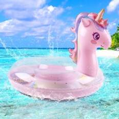 1PC Thickened Inflatable Glitter Unicorn Swimming Ring With Armpit Float Tube Fun Party Beach Toy For Swimming Pool, Pool Party!