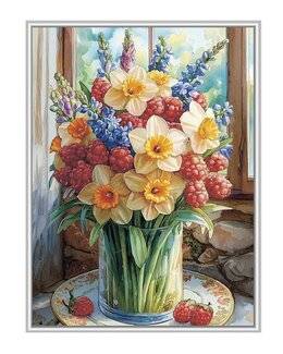 Diamond painting Sommar i en vas