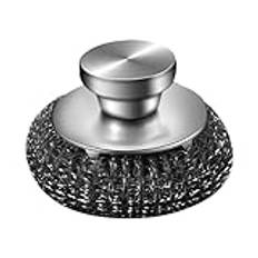 Stainless Steel Scrubber, Dish Cleaning Scrubber, Stainless Steel Wool Brush, Iron Pots Cleaning Brush, Barbecue Grill Scrubber, Efficient Scrubbing Power Rust-Resistant and Long-Lasting for Barbecue