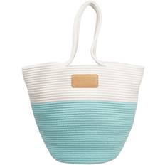 Lovelies Nadi Cotton Beach BAG - 45 x 40 CM Dam Stl. Axelremsväskor Från Magasin - Turquoise (ONE SIZE)