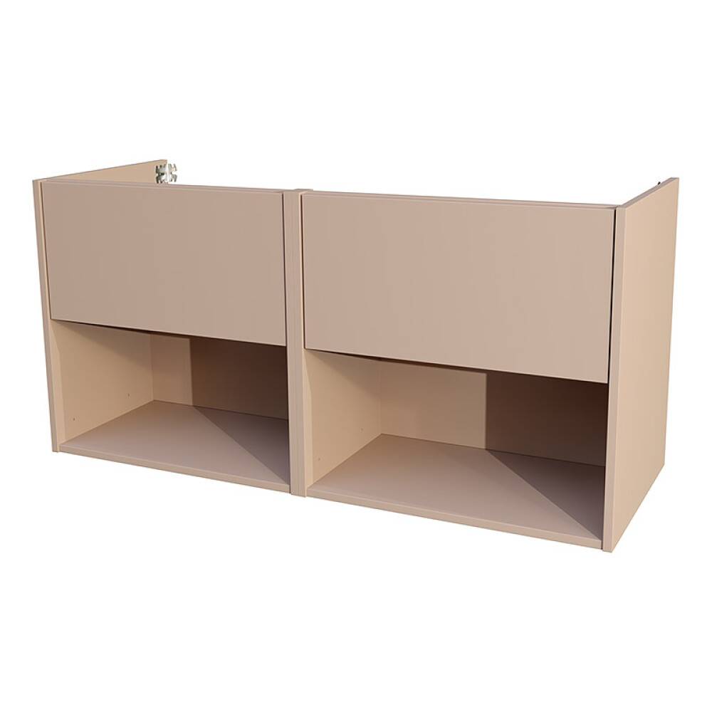TVÄTTSTÄLLSSKÅP CAMARGUE AURA DUBBEL PORSLIN 120CM 2 LÅDOR & BOXAR SLÄT SKÄR