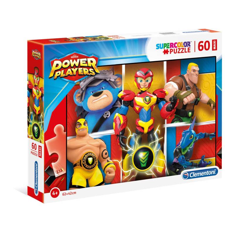 Clementoni 26458 Maxi Power Players – Puzzle 60 Teile ab 4 Jahren,...