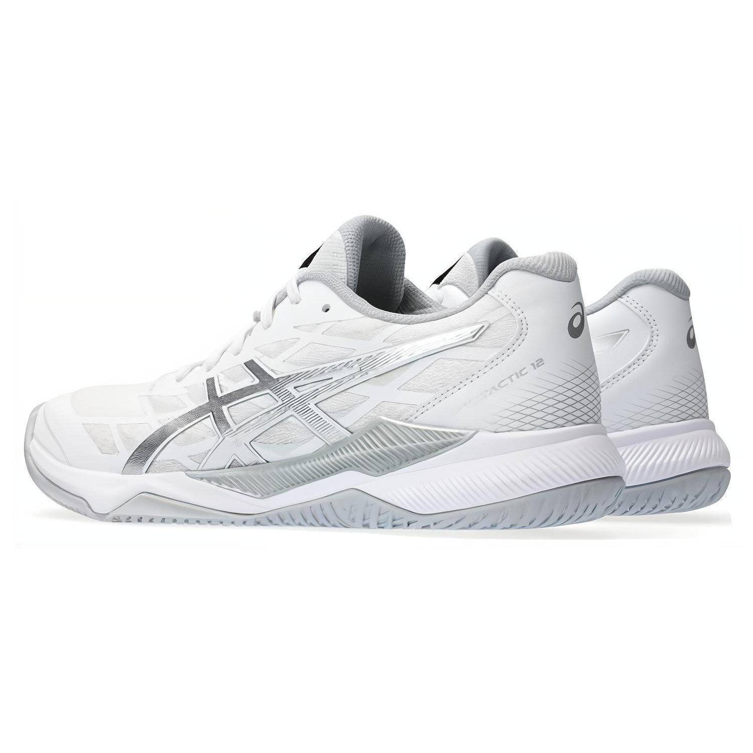 ASICS Gel Tactic 12 White Pure Silver Women's 1072A092-100 cm silver