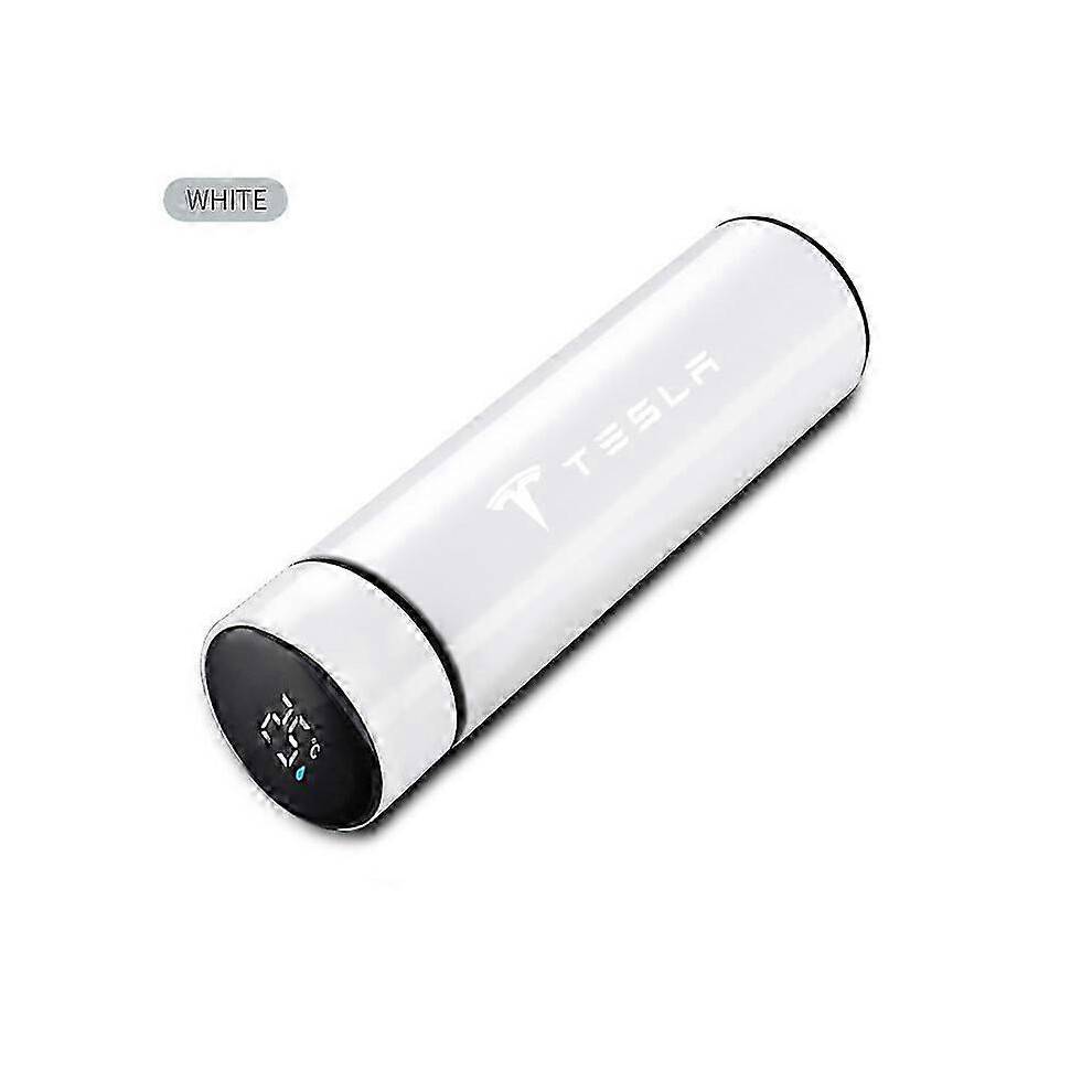 (White) Large Capacity 304 Stainless Steel Vacuum Thermal Flask Thermos For tesla model 3 model X model s model Y Car Accessories