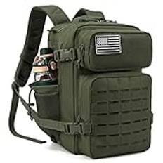 QT&QY 25L Militär taktisk ryggsäck för män CCW Armé Laser skär Molle Daypack liten överlevnadsväska Gymnastikryggsäck med dubbla kopphållare medicinsk ryggsäck