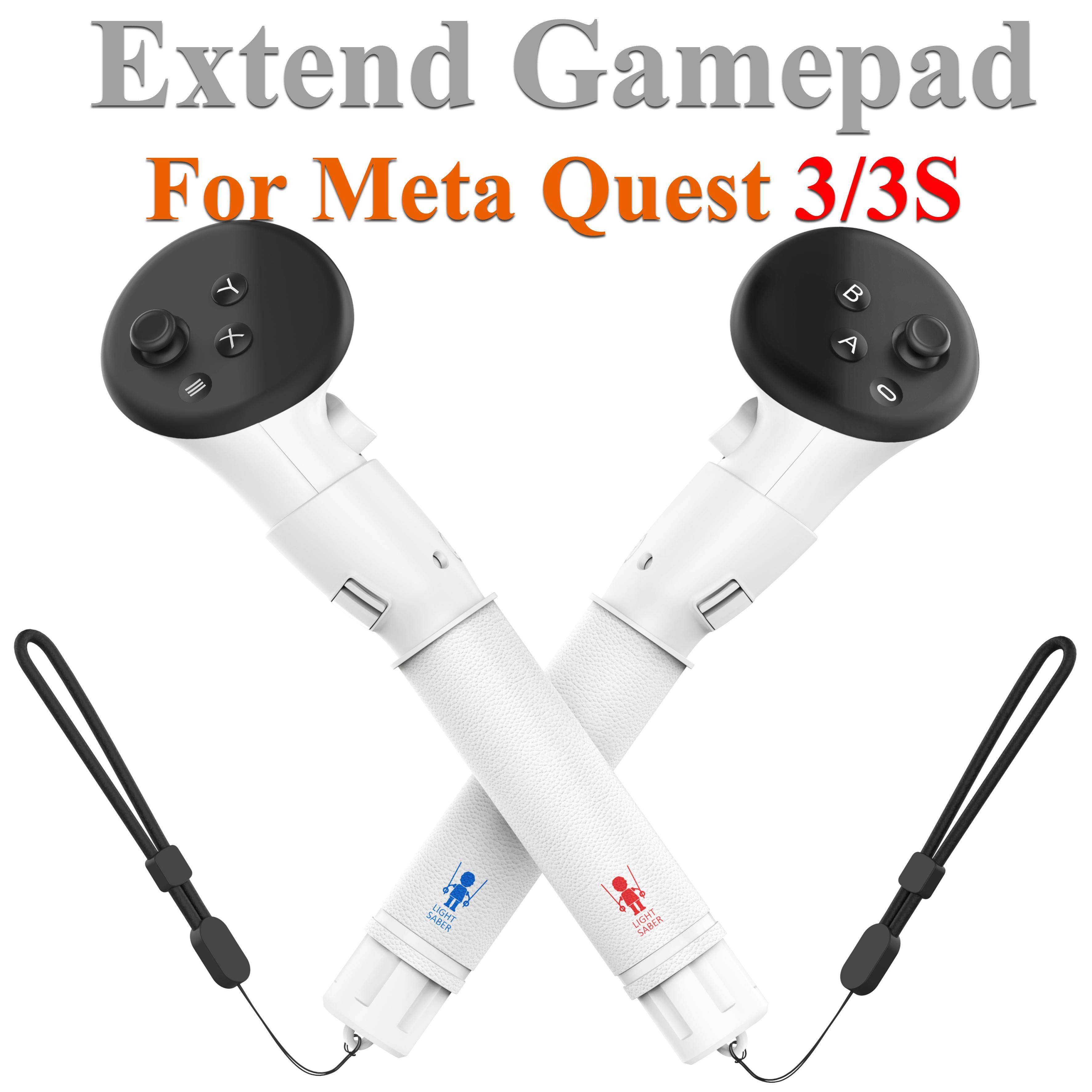 Förlängning för Spelkontroll för Meta Quest 3S Greppkontroller Förlängningar Långa Armar Beat Saber Golfklubba Baseboll För Quest 3 Tillbehör