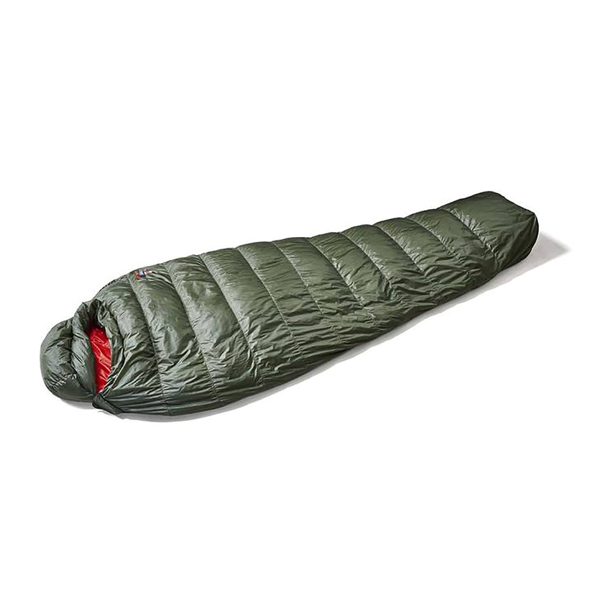 NANGA Mummy Down Sleeping Eco Bag for Car Camping and Winter N1E1KH11 and Bag, 350, Camping, (Olive/FF, Men's Women's)