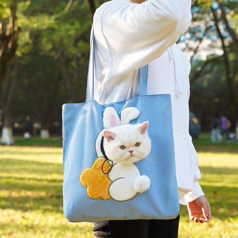För husdjur som går ut Bär en kattväska Bär en crossbody- eller handhållen kattväska för små hundar Visar upp Bär en hund på ena axeln
