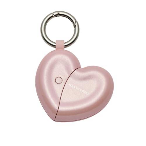 ATEX AX-NB514pk Glitter Pink Charm Facial Beauty Device with Heart Charm, 2-in-1 Gua Sha and Double Pointer, Refreshing Cleansing, Portable, Perfect f