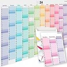 PACKLIST Grand Calendrier 2024 väggmålning i Français A1 84 x 60 cm. Familjekalender 2024 Grand Format, Familjeplanering 2024 - Kalendrar Muraux för L'Organisation Familiale, les Études et le Travail