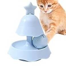 Kattleksaksrulle,Vridbord Kattleksaksbollar, Rullleksak Julgran Katt Turntable Balls Katt Teaser Leksaker, Cat Roller Toys Interactive 2 Layers Catnip Leksaker för små katter Husdjur