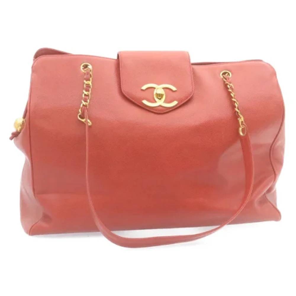 Chanel Vintage Pre-owned Vintage Skuldertaske - Vintage - Dame - Rød - ONE SIZE - Uld