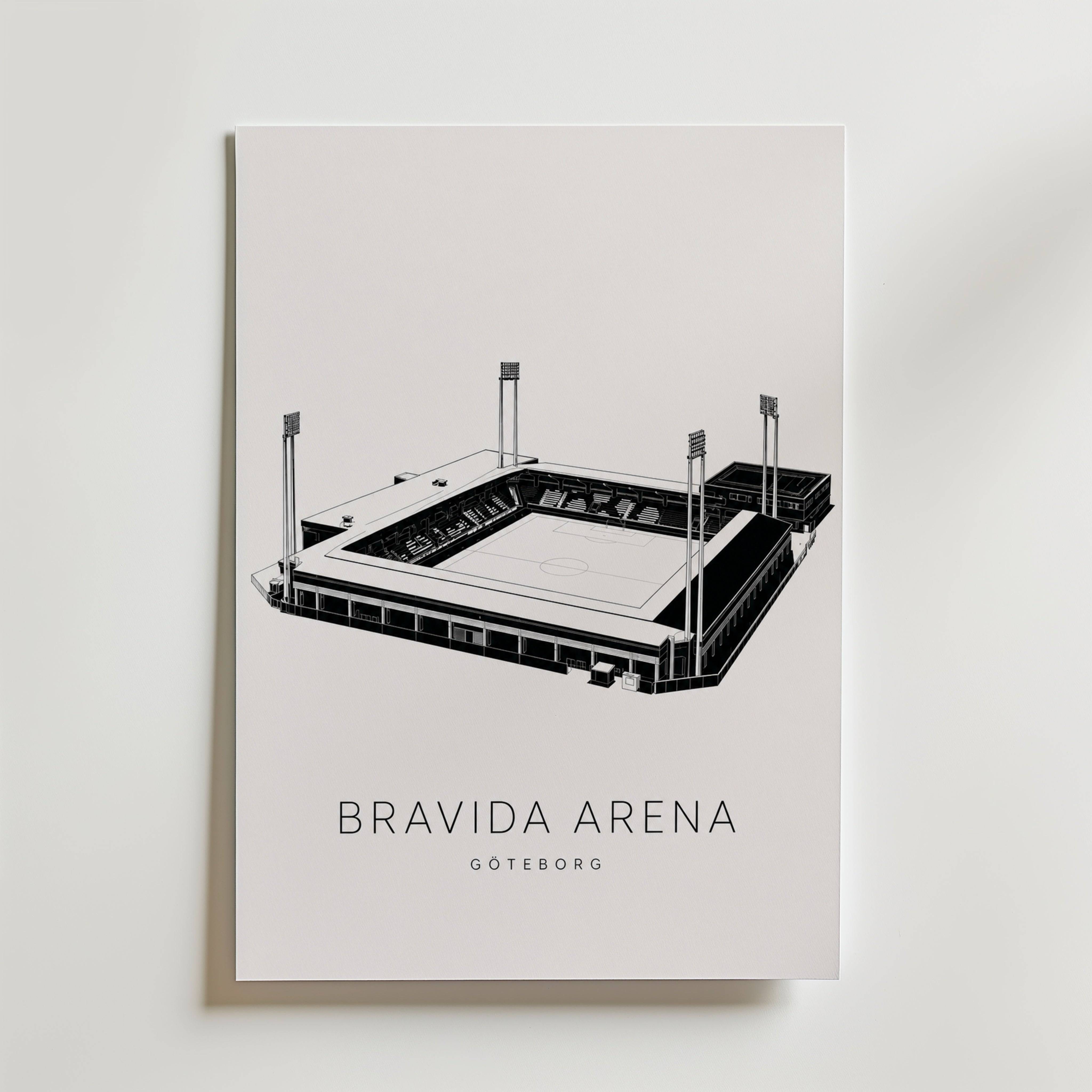 Bravida Arena Poster - Fine Art Poster 100x140 cm