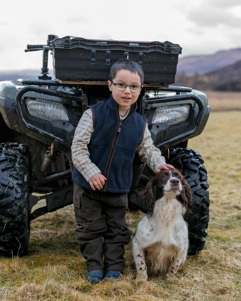 Hoggs Of Fife Woodhall Junior Fleece Gilet-Navy-9-10 år